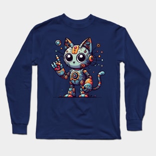 robot cat Long Sleeve T-Shirt